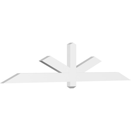 Ekena Millwork Kennewick Architectural Grade PVC Gable Bracket, 84"W x 17 1/2"H x 2"D x 4"F, 5/12 Pitch GBP084X18X0204KEN00